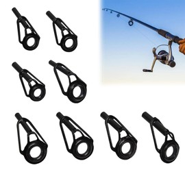 Repair kit for fishing rod tip, fishing rod repair tip ring, fishing rod guide, replacement rings made of ceramic made of stainless steel, stainless steel replacement rod tip, tip ring rod ring