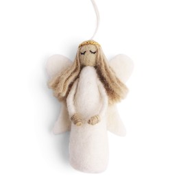 Én Gry & Sif Angel Pendant Christmas, Angel Christmas Tree Decoration Made of Felt, Christmas Decoration, Handmade, Fair Trade, 1 x Angel