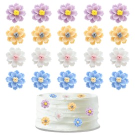 Keaziu 20 Pack Flower Cupcake Toppers Bridal Engagement Baby Shower Birthday Party Cupcake Picks Anniversary Party Decorations Supplies