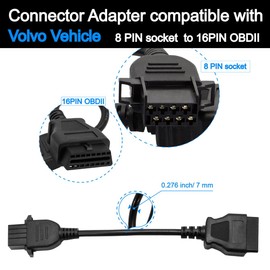 GOLITON OBD2 8 Pin Cable Truck Heavy Duty Diagosis Cables Compatible with Volvo