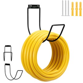 Buelkmag Garden Hose Holder Wall Mount,Heavy Duty Hose Hook Hanger for Water Hose Pocket Hose Flexable Hose Expandable Hose- 1PC Black