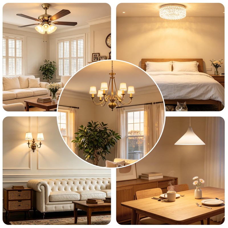 E12 LED Bulb 6W Equivalent to 60W Incandescent Candelabra Bulbs