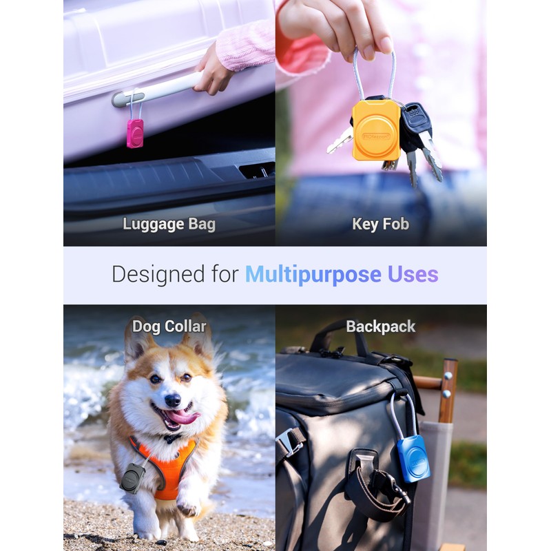 PROfezzion Airtag Holder with Wire Cable, Protective Airtag Case Scratch-Resistant