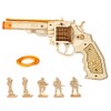 ROKR 3D Wooden Puzzle Self Assemble Game Toys Mechanical Gun