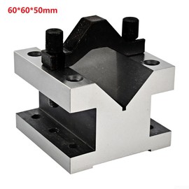 V-Shaped Block, V Block Grounding Matched Pair, Hardened Steel Precision 90 Degree Angle Precision V Block Fixture Group Set (60x60x50mm)