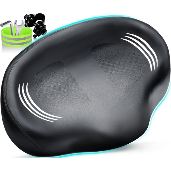 Bike Seat Noseless Wide Bicycle Seat for Women Men, Bike