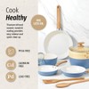 GoodCook 10-Piece Healthy Ceramic Titanium-Infused Cookware Set, Light Blue –
