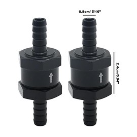 Hoypeyfiy 5/16 Inch Fuel Check Valve Suitable for Vacuum Systems Carburetors and Low Pressure Fuel Systems, 2PCS, OD 8mm