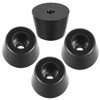 sourcing map Rubber Feet Buffers Pads D36x28xH25mm Black 4pcs