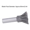 Dovetail Cutter 60mm 60 Degree 6 Flutes Milling Cutting Tool