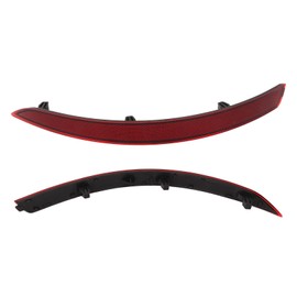 Keenso Rear Bumper Reflector Clear Visibility Rounded Edges Shockproof Replacement for OCTAVIA 5E Facelift 2017 to 2019 (Left 5E5945105A)