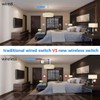 RODOT Wireless Lights Switch Kit, No WiFi Required, No in-Wall