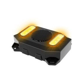 YUESONIC 12-24V White Noise Backup Alarm and Light Warning – 97dB Reversing Safety System for Trucks & Machinery