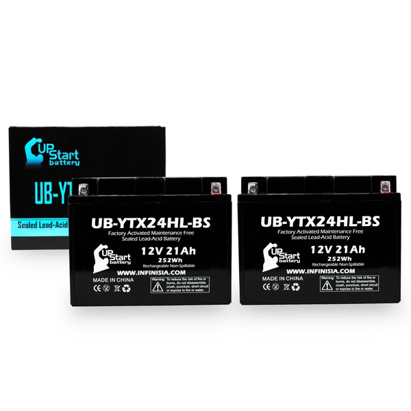 2-Pack UB-YTX24HL-BS Battery Replacement for 1985 Polaris Indy, Indy Trail