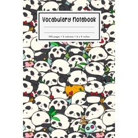 Vocabulary notebook: 2 columns | 2200 words | 100 pages | 6" x 9" | Cute kawaii