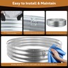 Raynesys 60 Inch Round Galvanized Fire Pit Ring, Silver Round