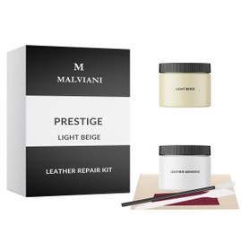 MALVIANI Leather Repair Kit - Light Beige - Restore Couch, Furniture, Car Seat, Sofa, Chair & Bag