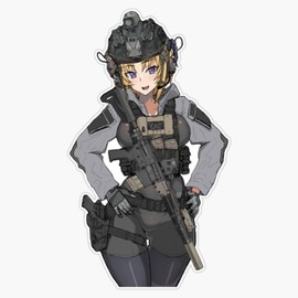 Retro Design Military Art Fans Anime Cute Gun Secrets Revealed Window Bumper Sticker Decal 5"