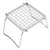 Portable Campfire Grill Silver Mini Folding Grill Rack Stainless Steel