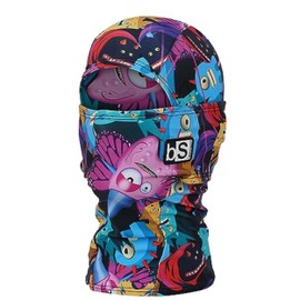 BLACKSTRAP Kids Hood ExoHinge Balaclava Ski Mask Helmet Compatible Keep Kids Comfortable and Warm, Monster Disco, Free size