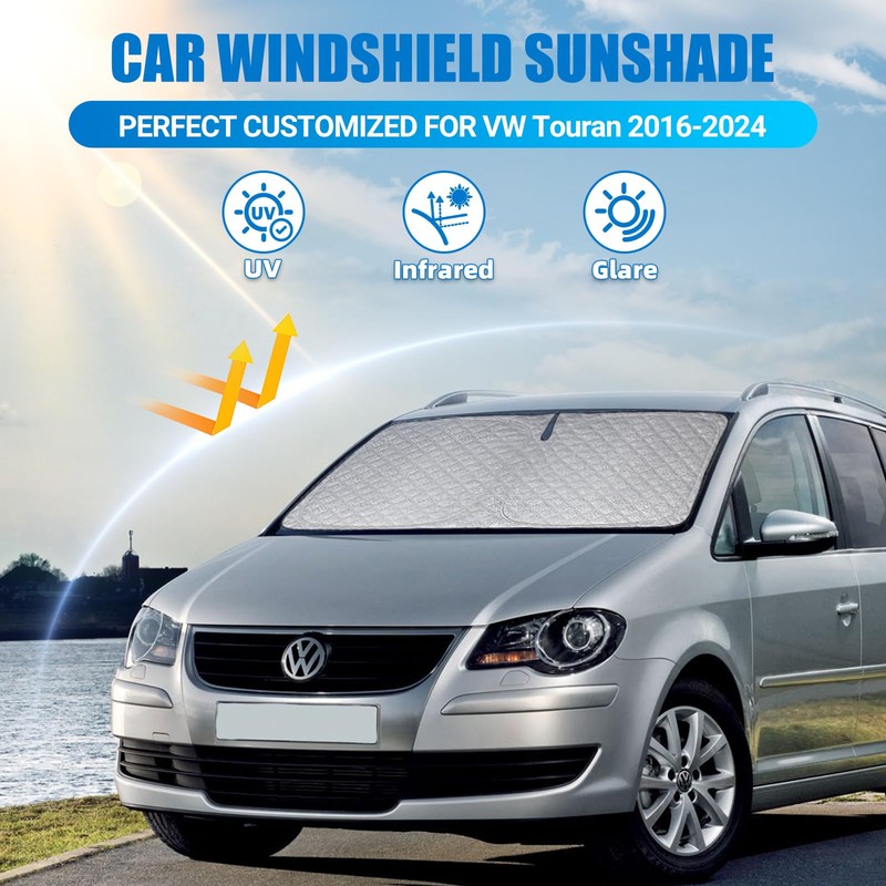 XCBYT Sun Protection Car Windscreen Interior Compatible with VW Touran