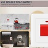 Acmerota 45A Double Pole Switch with Neon for Water Heater
