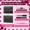 Kit De Extensiones De Pestañas Efecto 3d 40d+60d+80d Mixtas