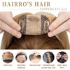 Hairro 100% Real Human Hair Toppers for Women No Bang,