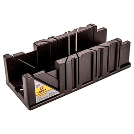 TOPEX Mitre Box Mitre Block 250 x 65 x 60 mm Plastic for Cutting Wood Angles 22.5°/45°/90° Cutting Angle Mitre Saw with Guide