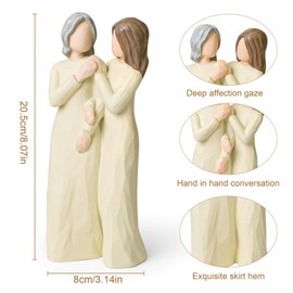 Faumsut Mom Birthday Gifts from Daughter, Mother Gift for Mothers Day Christmas of The Bride Gifts Expresses Caring Relationship Between Adult Mother Daughter Figurines