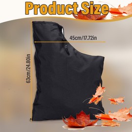 EORPAVU Leaf Blower Accessories & Leaf Vacuum Accessories 1 Piece Leaf Blower Vacuum Collection Bag 63 x 45 cm Leaf Blower Bag Waterproof Oxford Leaf Blower Replacement Collection Bag (Black)