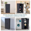 Sunnydaze Plastic Lockable Storage Cabinet - Versatile Plastic Storage Cabinet