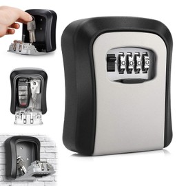 WAYAMY Caja Fuerte De Almacenamiento De Llaves Montada En La Pared, Caja de Almacenamiento de Llaves, Llaves Caja Fuerte con Código de 4 Dígitos, Adecuado para el Hogar, Fábrica, Gimnasio, Tienda