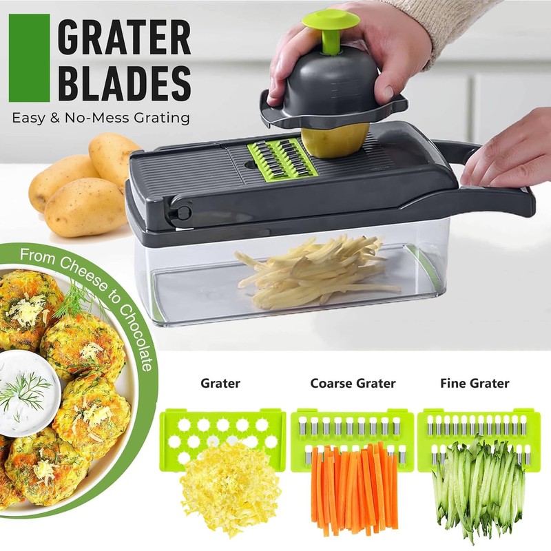 Vegetable Chopper, Multifunctional Kitchen Vegetable Slicer Dicer Cutter, Mandoline Vegetable