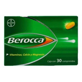 Berocca vitaminas calcio y magnesio caja con 30 comprimidos sin sabor