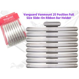 New Military Vanguard 25 Slot Full Size Ribbon Mounting Bar Rack Holder 2E3