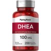Piping Rock DHEA 100mg | 200 Capsules | Non-GMO, Gluten