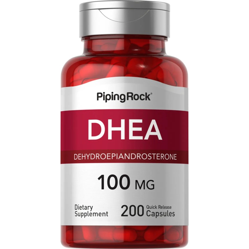 Piping Rock DHEA 100mg | 200 Capsules | Non-GMO, Gluten