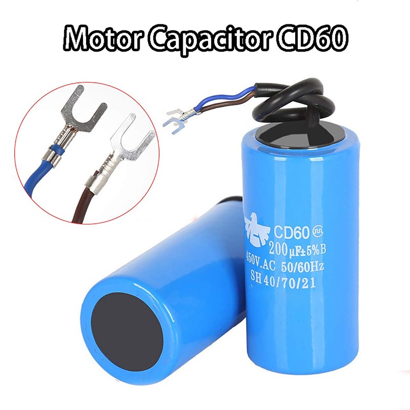 CD60 400uF Run Capacitor, Motor Capacitor with Wire Lead 450V