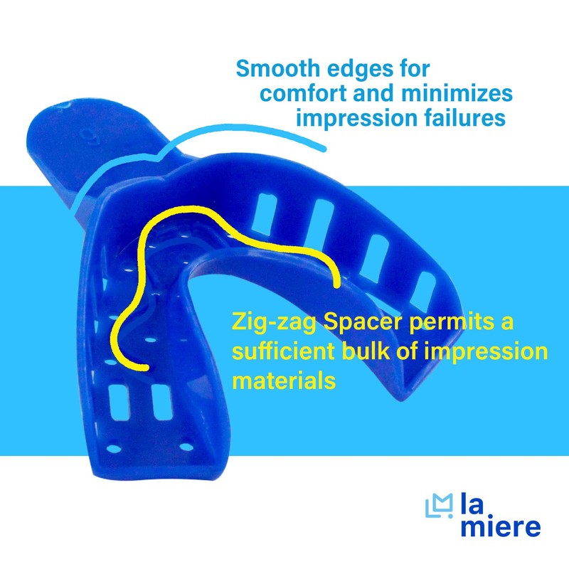 LA MIERE Royal Blue Premium Disposable Tracking Spacer Plastic Dental