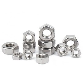 M2.5(2.5mm) 304 Stainless Steel Hex Nut for Bolts & Screws Full Nuts with Coarse Thread DIN 934(Pack of 20)