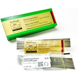 Antilope Jewelers - Hojas de sierra #3/0, paquete de 144 piezas Fabricado en alemán