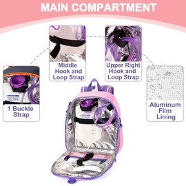 CURMIO Feeding Tube Backpack for Feeding Tube, G-Tube, J-Tube, GJ Tube Backpack for Enteral Feeding, Enteral Food Pump Bag, Pink (Bag Only)