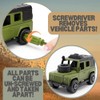 Toyland® 17cm (7") Green DIY Farm Jeep with Multifunctional Screwdriver