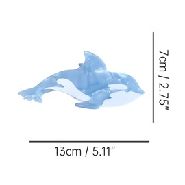 Novelty Light Blue Whale Claw Clip,Funny Acetate Claw Clip for Women,Fashion Hair Clip