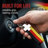 GWEOR Germany Flag Keyring Metal, Black/Red/Gold Nylon Strap, Rustproof &