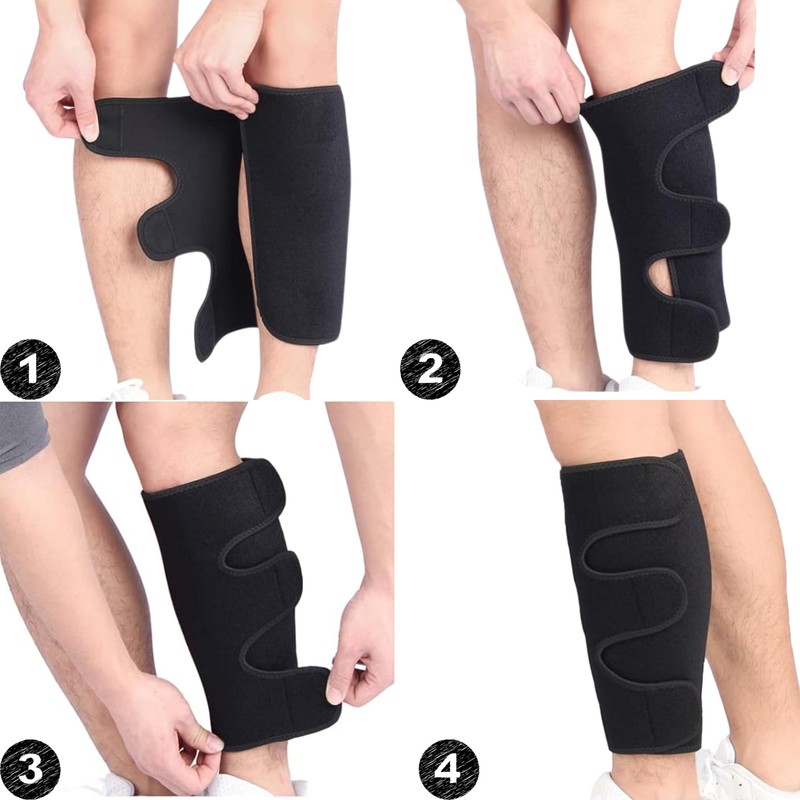 Wonder Care Calf Compression Sleeve, Adjustable Support Brace with 3