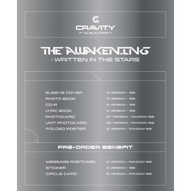 Starship Ent. CRAVITY-The Awakening :Written in the Stars (Vol.1) Album+Extra Photocards Set (TAKE ver.),L100005776