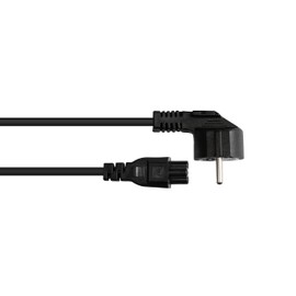 Good Connections P0105-S030 Power Cable 3 m Type E+F (CEE 7/7, Angled) to C5 (Straight), Power Cable for Notebook, Monitor, 0.75 mm² Black
