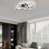 TEMINBU Modern LED Ceiling Light, Black 6 Rings Flush Mount